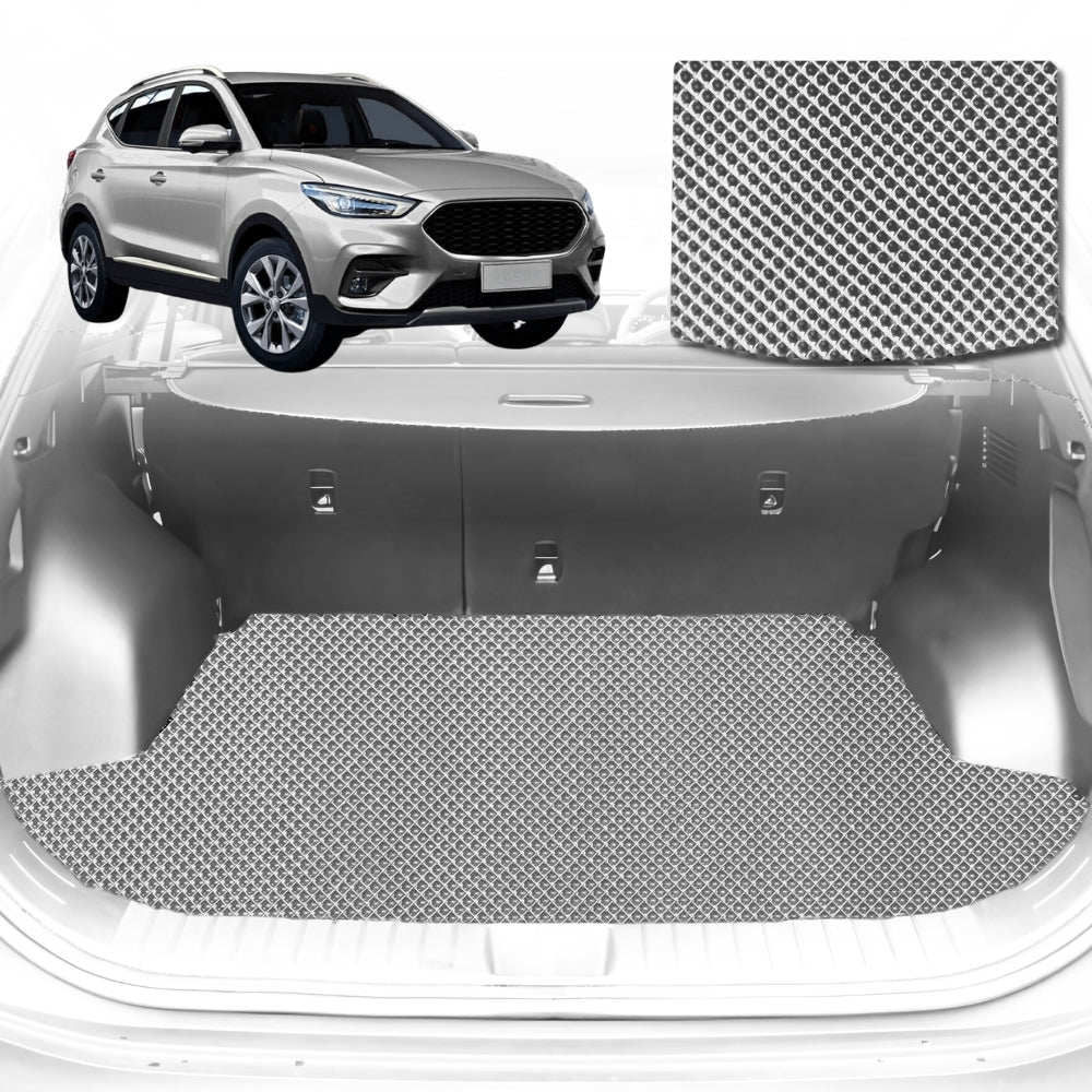 6D Diamond Car Boot Mat for MG ZS ZST 2017-Current-Cargo Mat-Grey-Outback GT