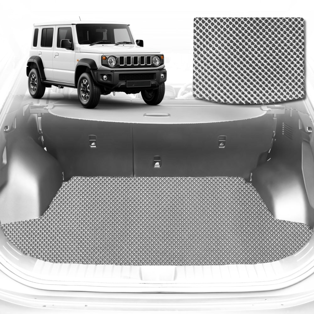 6D Diamond Car Boot Mat for All-new Suzuki Jimny XL Auto 2023-Current-Cargo Mat-Grey-Outback GT