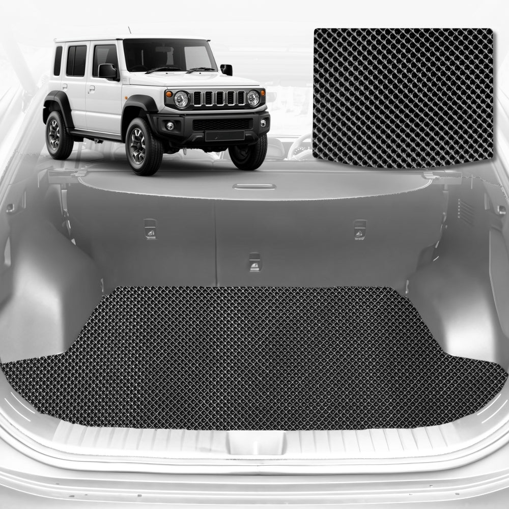6D Diamond Car Boot Mat for Suzuki Jimny Auto2018-Current-Cargo Mat-Black-Outback GT