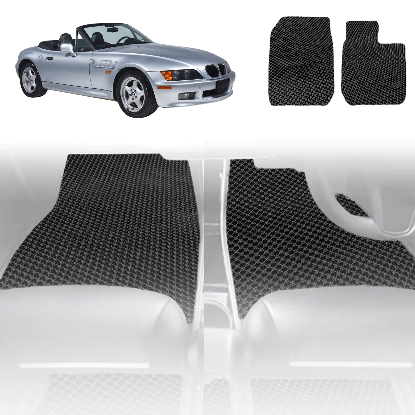 6D Diamond Car Floor Mats for BMW Z3 E36/7, E36/81997-2002-Outback GT
