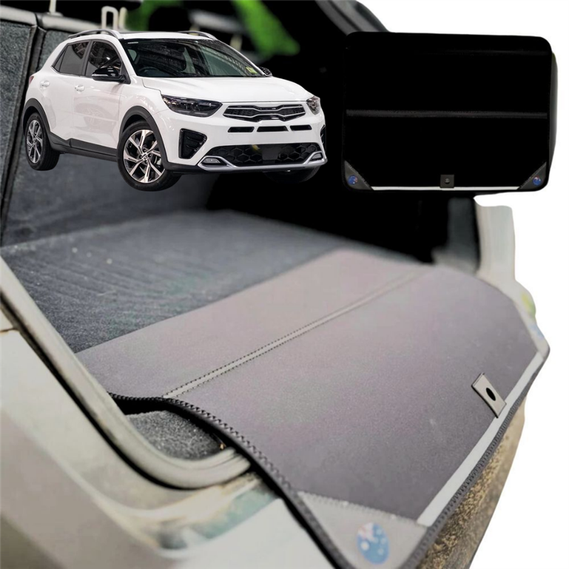 Rear Cargo Boot Bumper Protector for Kia Stonic 2021 - Current YB - XL (98 x 55) - Black