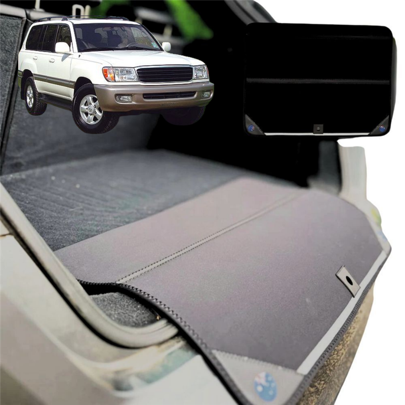 Rear Cargo Boot Bumper Protector for Toyota LandCruiser 100 1998 - 2007 - XL (98 x 55) - Black