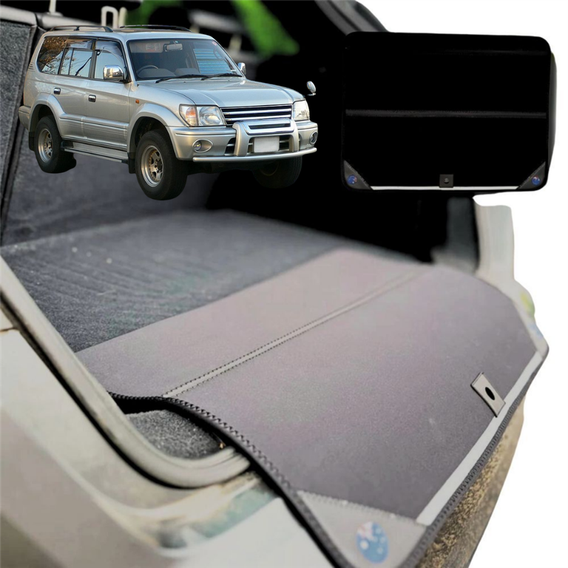 Rear Cargo Boot Bumper Protector for Toyota Prado 1996 - 2003 90 Series - XL (98 x 55) - Black