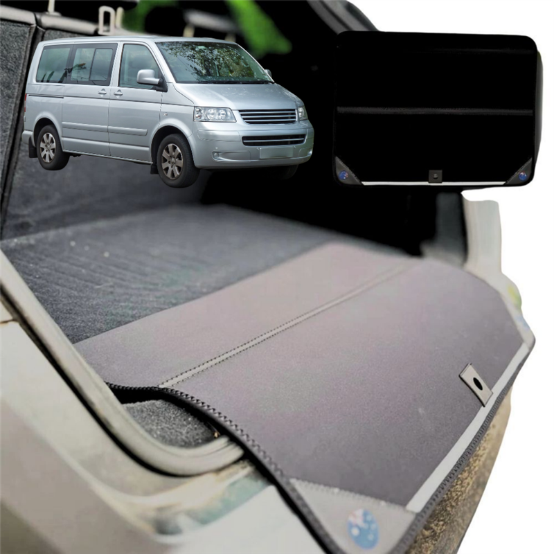 Rear Cargo Boot Bumper Protector for VolksWagen Caravelle 2003 - 2010 - XL (98 x 55) - Black