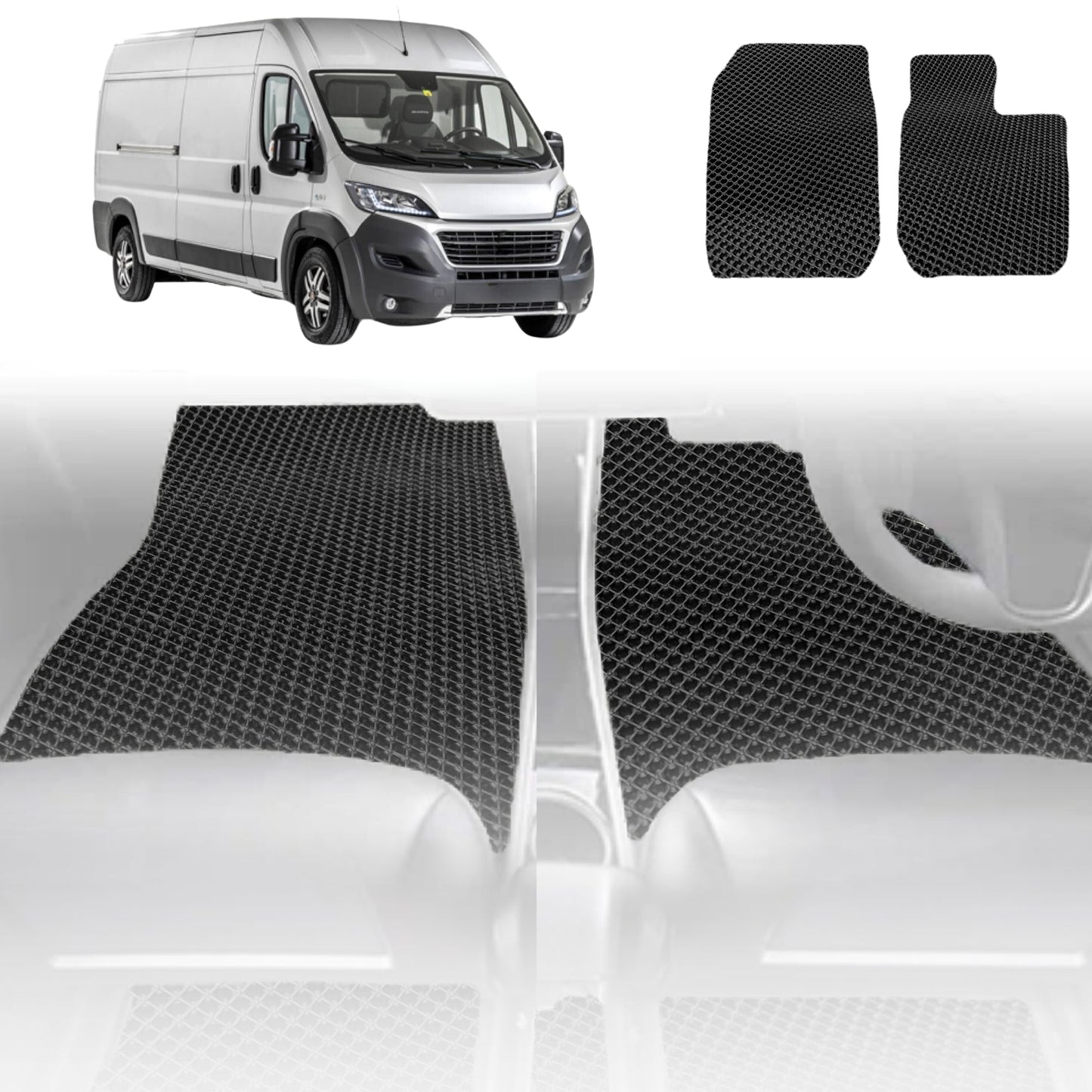 6D Diamond Car Floor Mats for FIAT Ducato 2006-Current-Outback GT