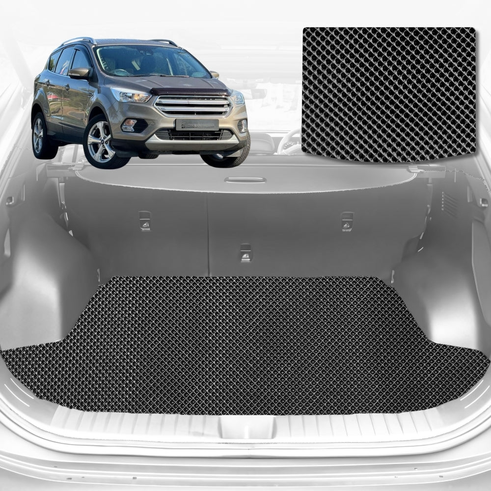 6D Diamond Car Boot Mat for Ford Escape 2013-2019-Cargo Mat-Black-Outback GT