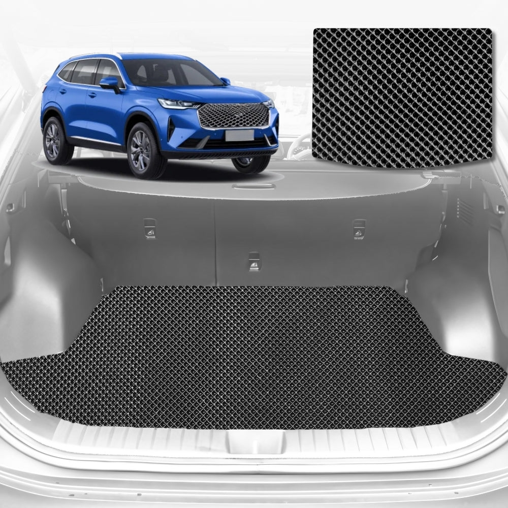 6D Diamond Car Boot Mat for GWM Haval H6 (SUV)2020-Current-Cargo Mat-Black-Outback GT