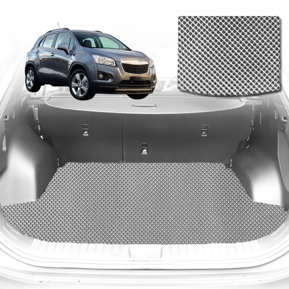 6D Diamond Car Boot Mat for Holden Trax 2013-2020-Cargo Mat-Grey-Outback GT