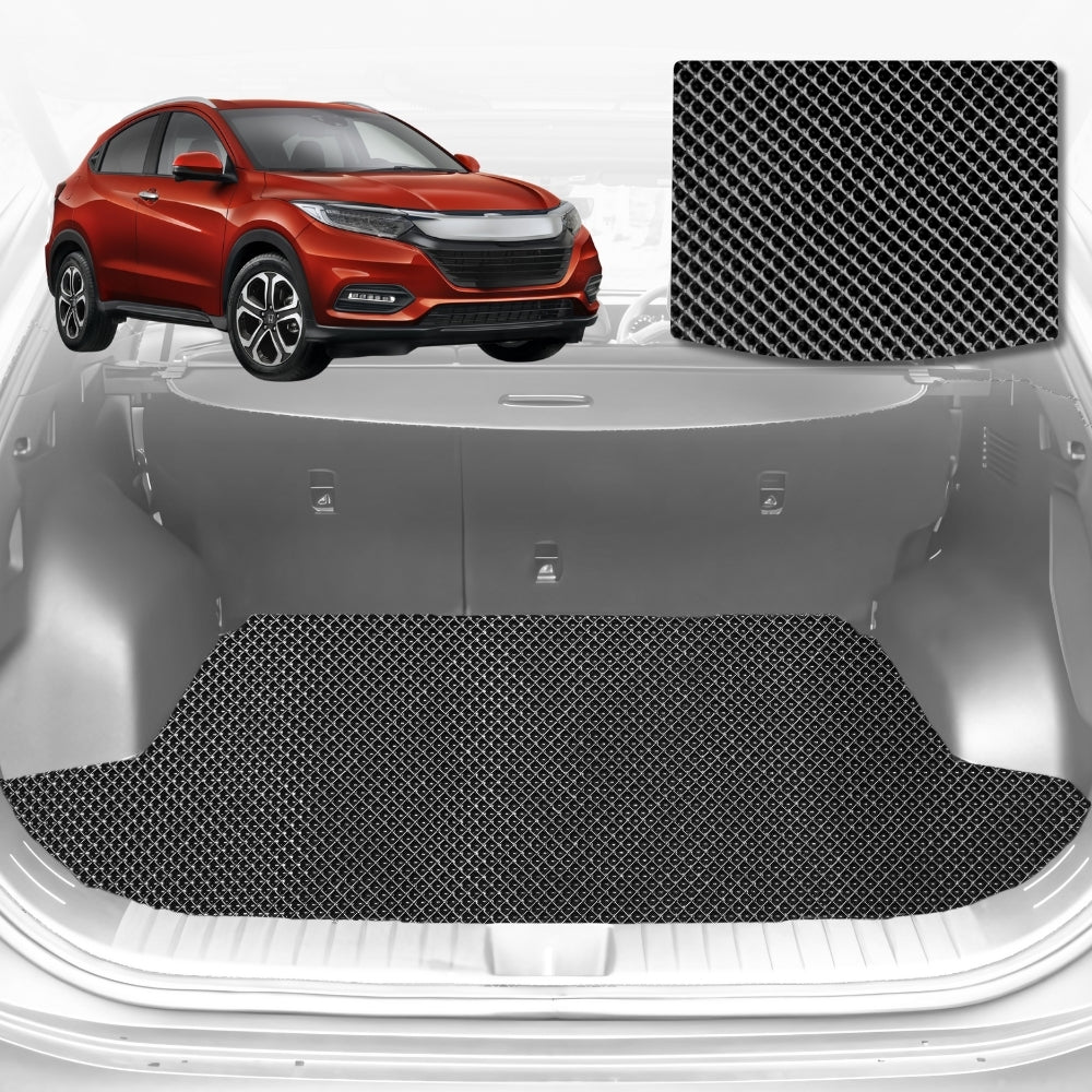 6D Diamond Car Boot Mat for Honda HR-V (RU)2015-2021-Cargo Mat-Black-Outback GT