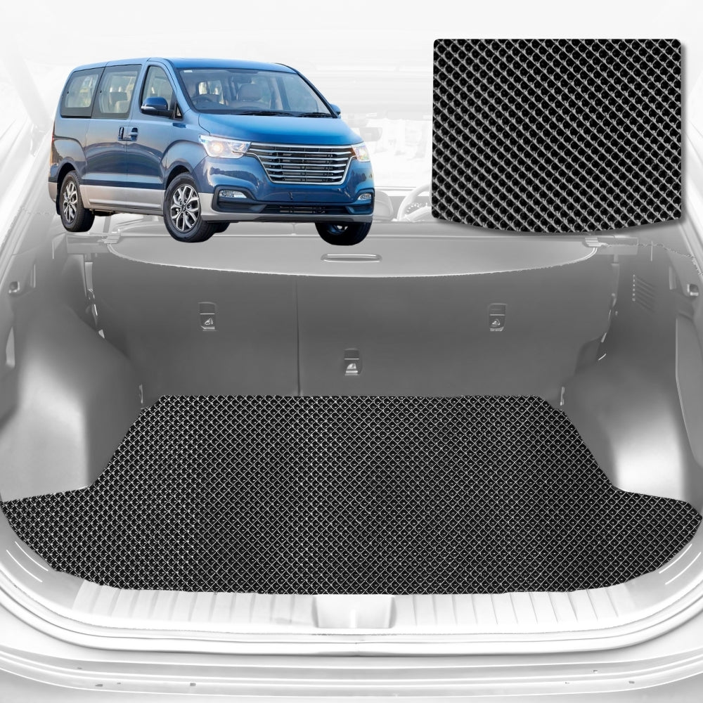 6D Diamond Car Boot Mat for Hyundai iMAX TQ2007-Current-Cargo Mat-Black-Outback GT