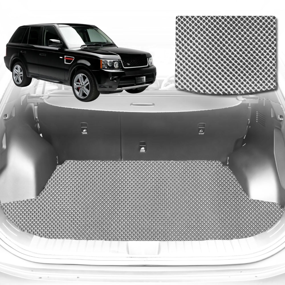 6D Diamond Car Boot Mat for Land Rover Range Rover Sport L3202005-2013-(3rd Row folded/5 seater)-Cargo Mat-Grey-Outback GT