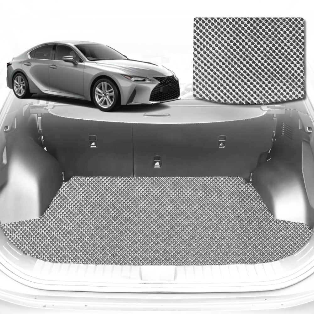 6D Diamond Car Boot Mat for Lexus IS 30R, 31R2013-2021-Cargo Mat-Grey-Outback GT