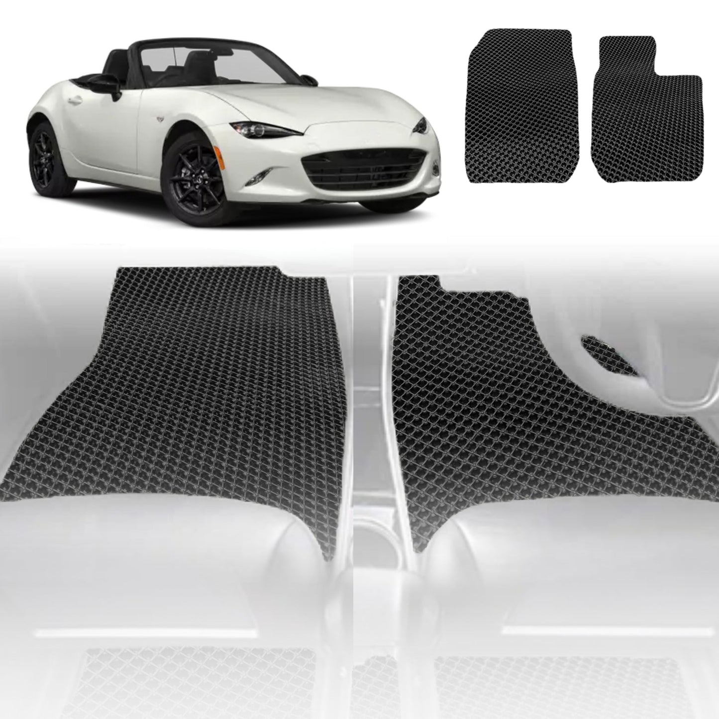 6D Diamond Car Floor Mats for Mazda MX-5 (ND)2015-Current-Outback GT