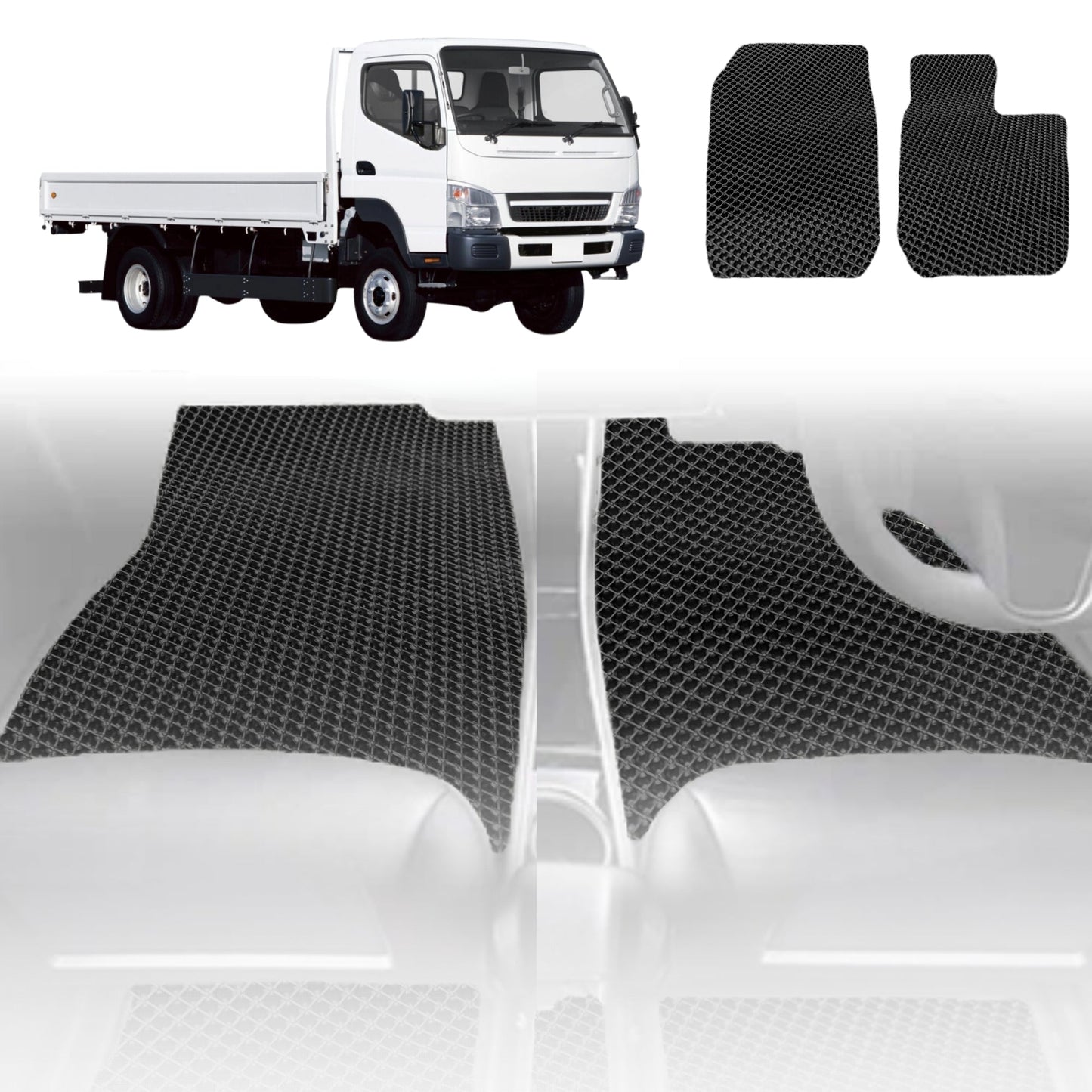 6D Diamond Car Floor Mats for Mitsubishi Fuso Canter (8th Gen)2010-Current-Outback GT