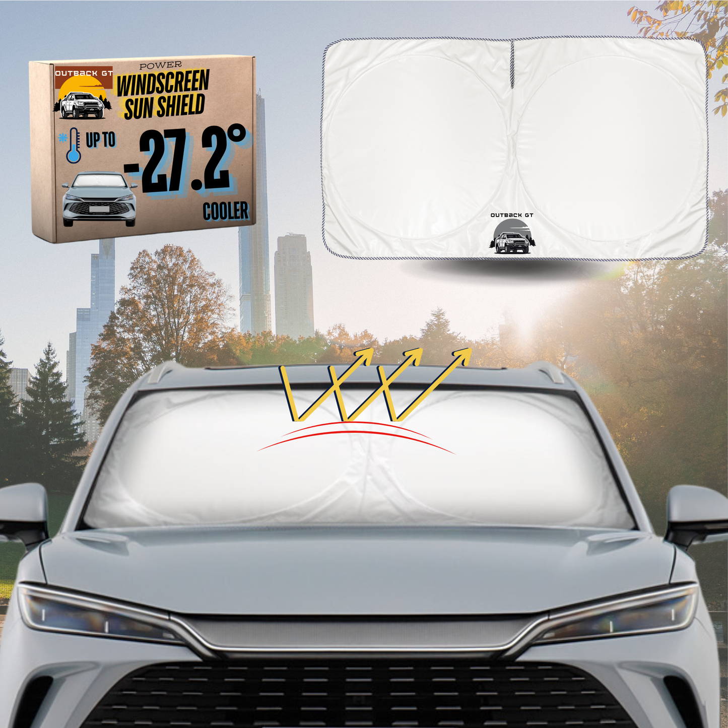 Windscreen Sun Shade Reflective Sun Visors 150x85cm