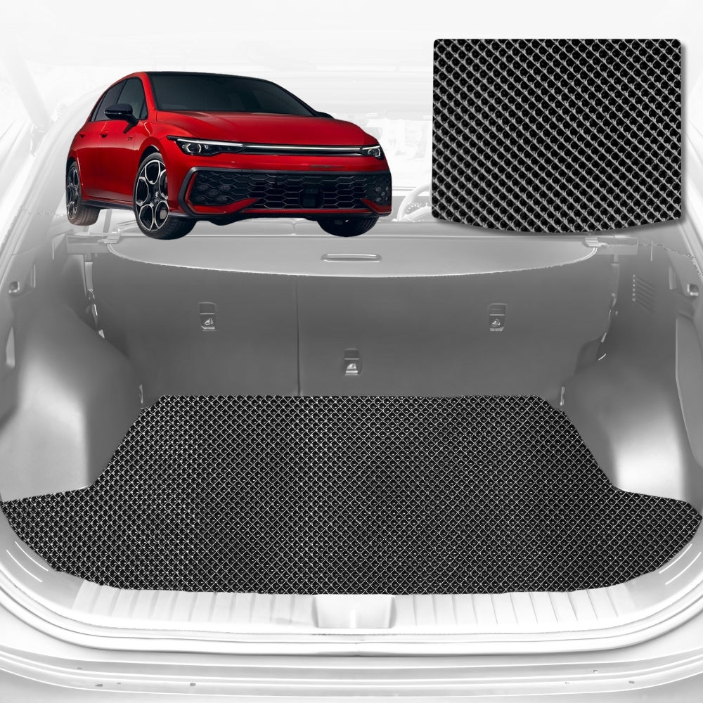 6D Diamond Car Boot Mat for VolksWagen Golf Hatch/Wagon (MK8)2021-Current-Wagon-Cargo Mat-Black-Outback GT