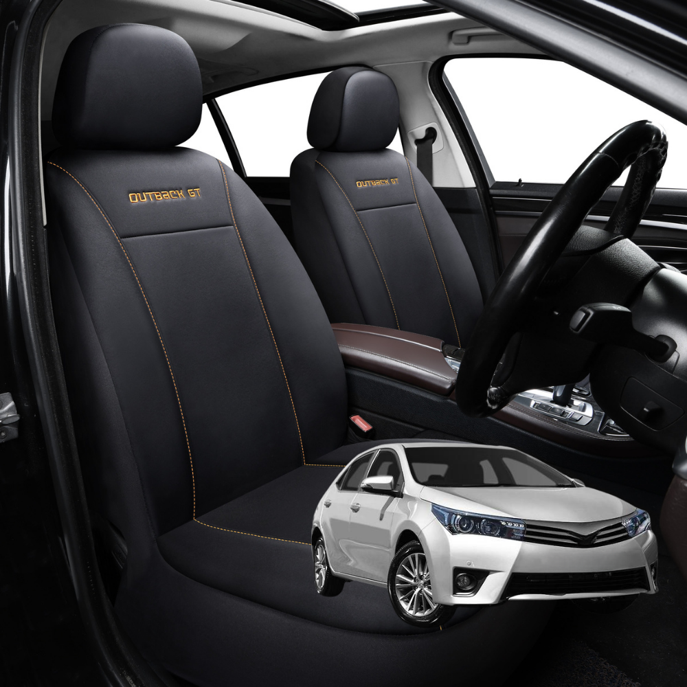 Car Seat Cover for Toyota Corolla 2013 - 2019 Sedan - Black-Front Only