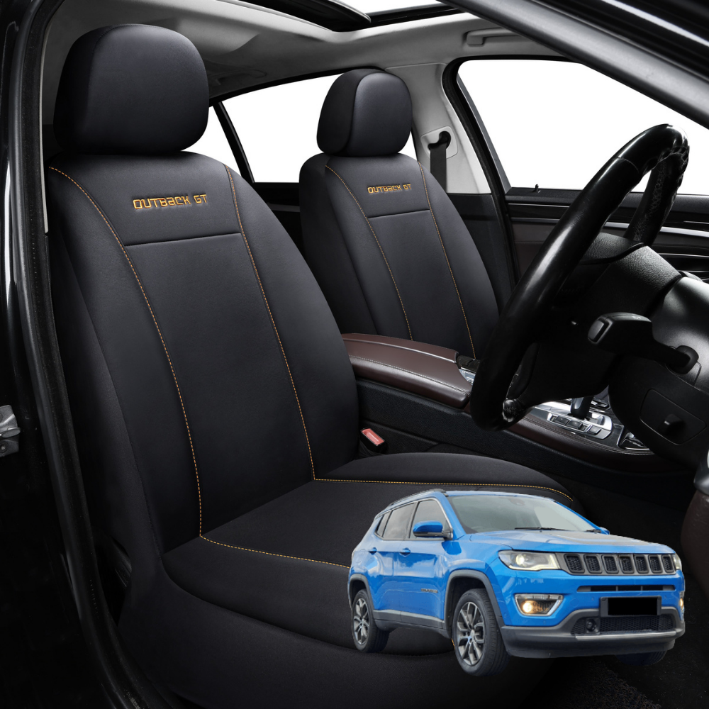 Car Seat Cover for Jeep Compass 2017 - Current M6 - Black-Front Only