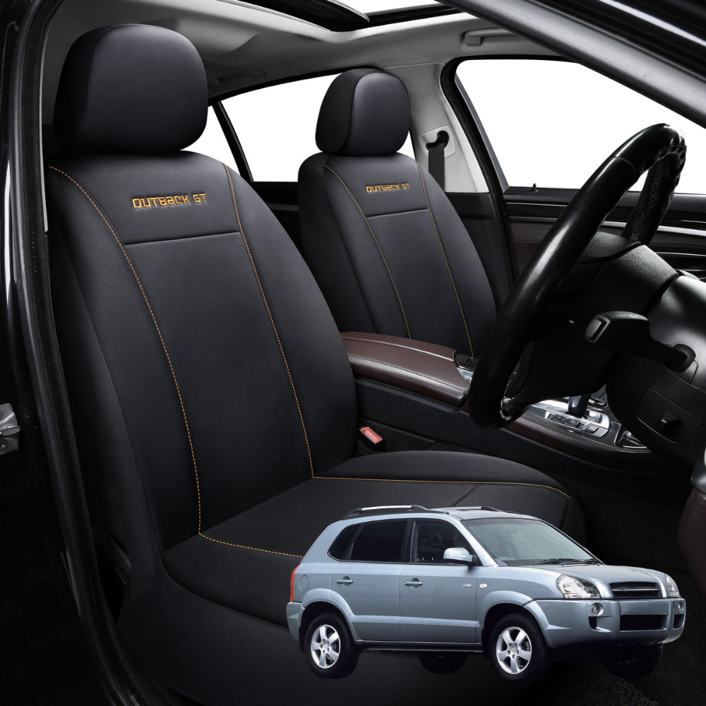 Car Seat Cover for Hyundai Tucson 2004 - 2009 JM - Black-Front Only