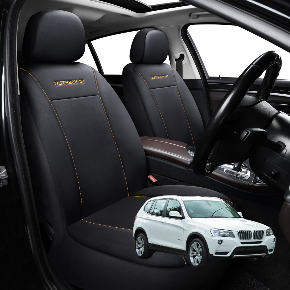 Car Seat Cover for BMW X3 2011 - 2017 (F25) - Black-Front Only
