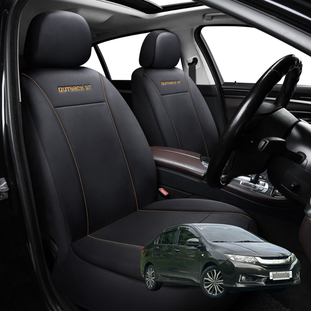 Car Seat Cover for Honda City 2014 - 2020 - Black-Front Only