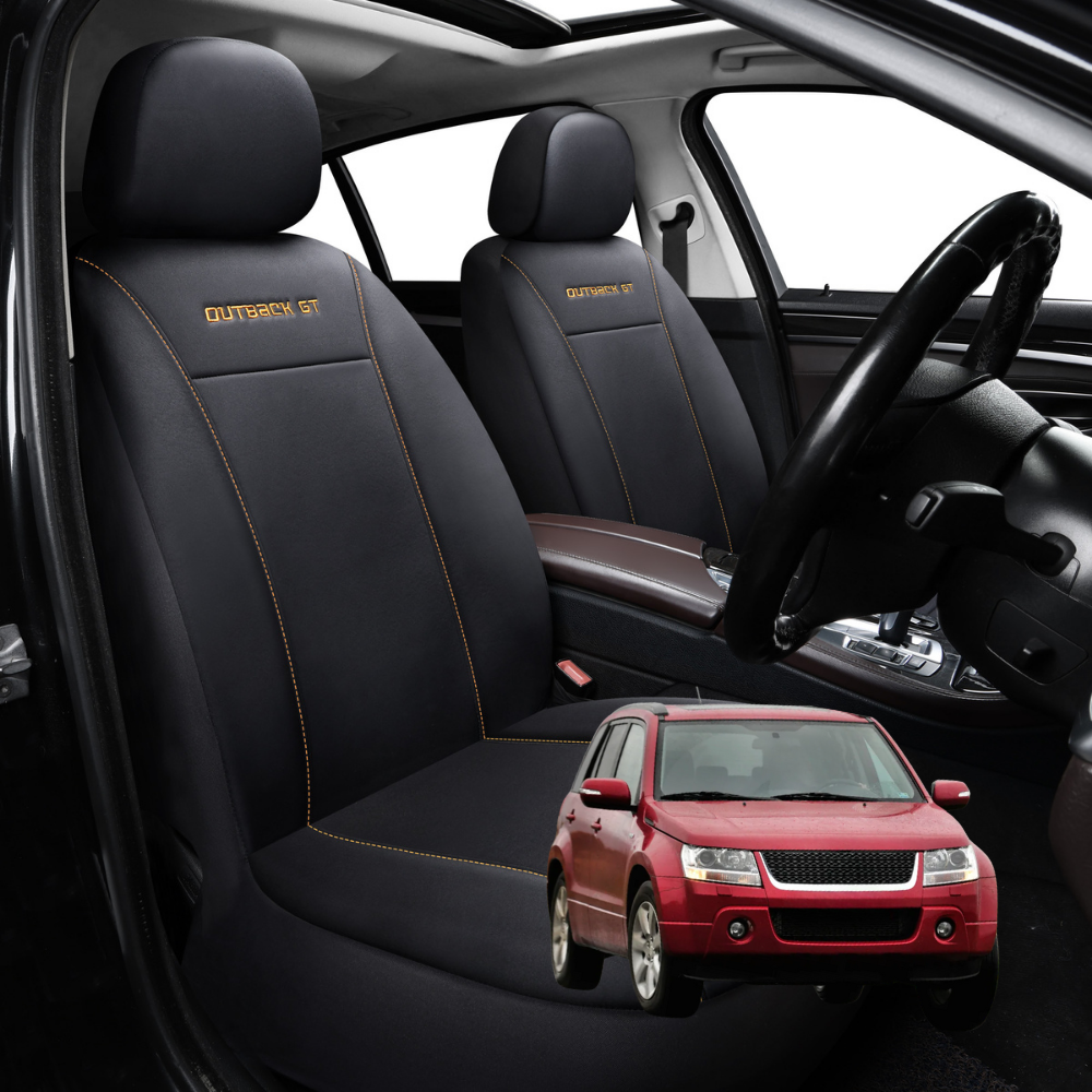 Car Seat Cover for Suzuki Grand Vitara 2005 - 2015 (5-Door) SQ, JT - Black-Front Only