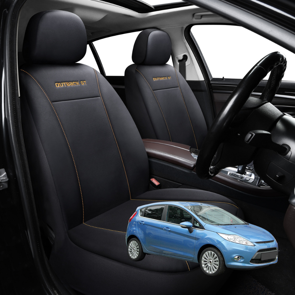 Car Seat Cover for Ford Fiesta 2008 - 2018 (WT WZ) - Black-Front Only