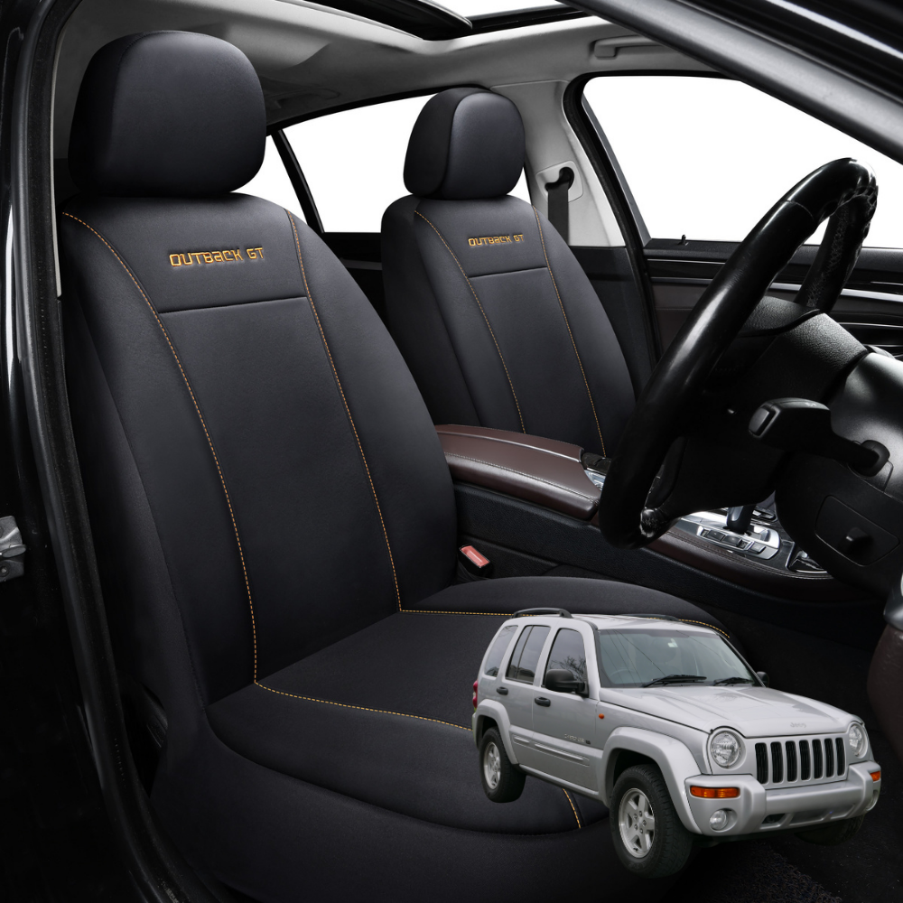Car Seat Cover for Jeep Cherokee 2002 - 2008 (KJ) - Black-Front Only