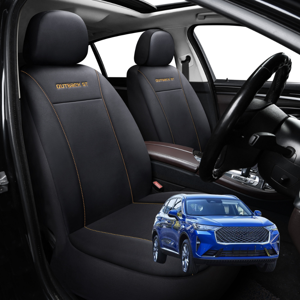 Car Seat Cover for GWM Haval H6 2017 - 2020 - Black-Front Only
