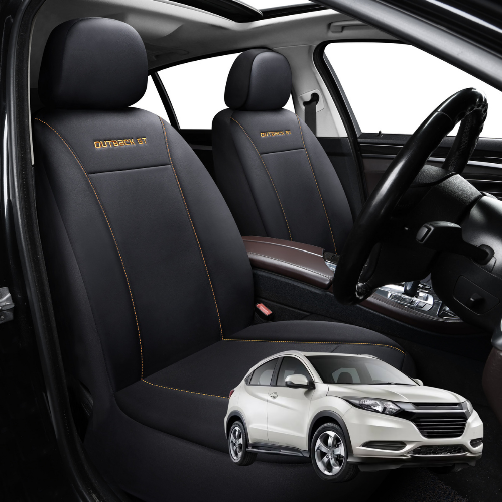 Car Seat Cover for Honda HR-V 2015 - 2021 (RU) - Black-Front Only