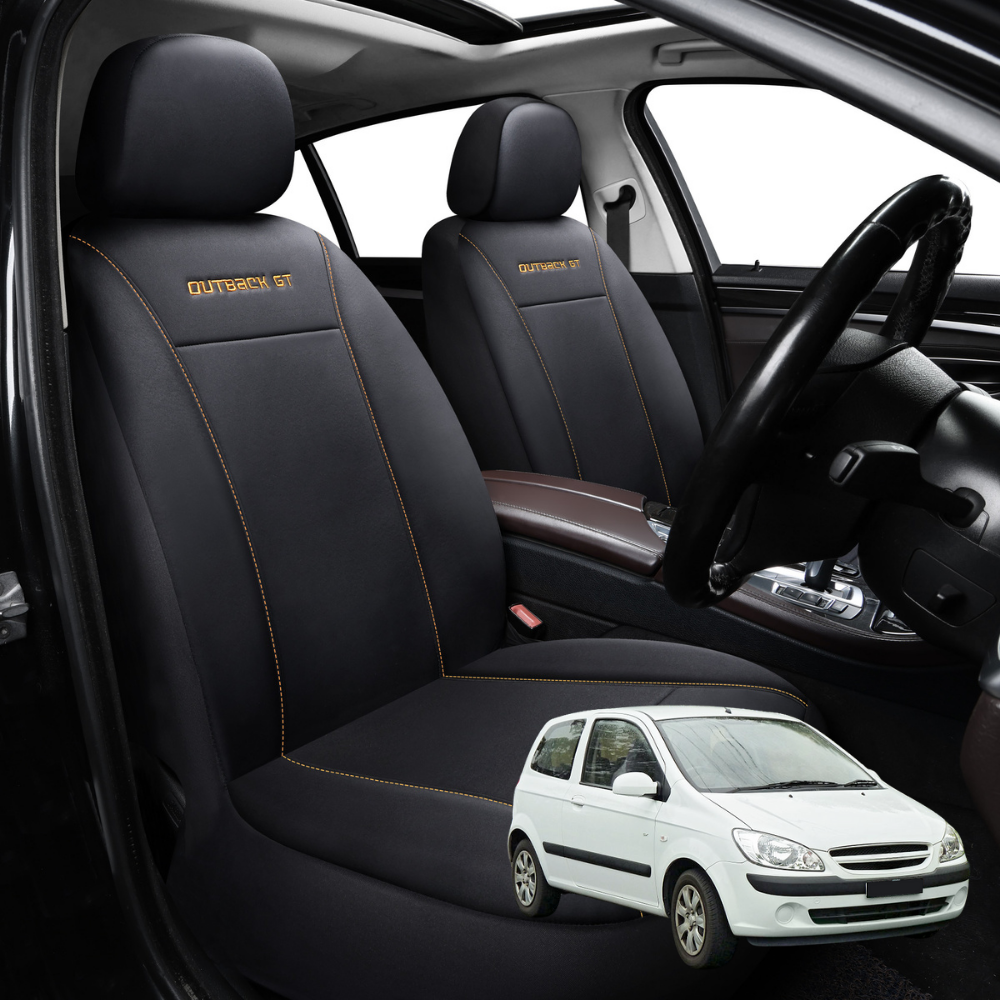 Car Seat Cover for Hyundai Getz 2002 - 2011 TB - Black-Front Only