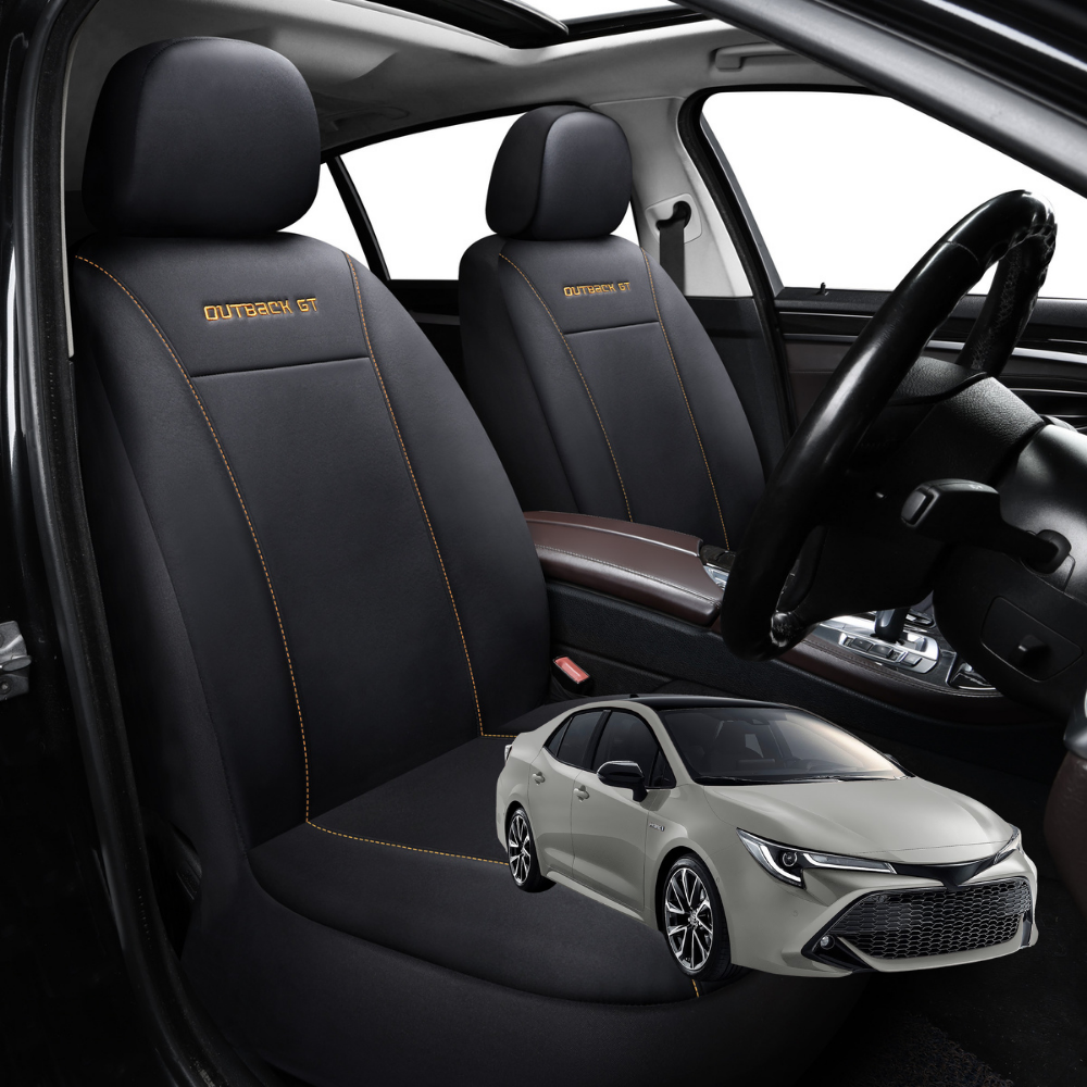 Car Seat Cover for Toyota Corolla 2019 - Current Sedan - Black-Front Only
