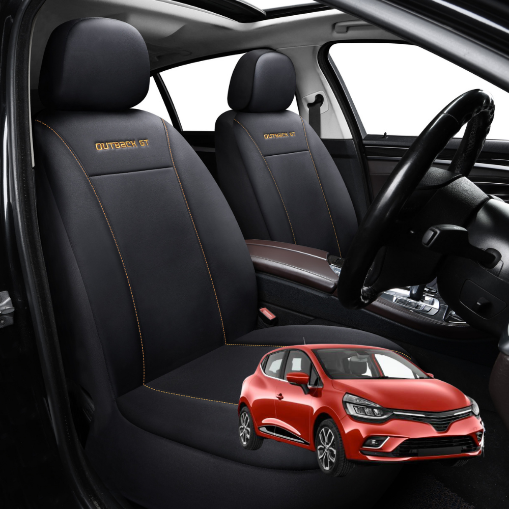 Car Seat Cover for Renault Clio 2012 - 2019 (BH/KH) - Black-Front Only