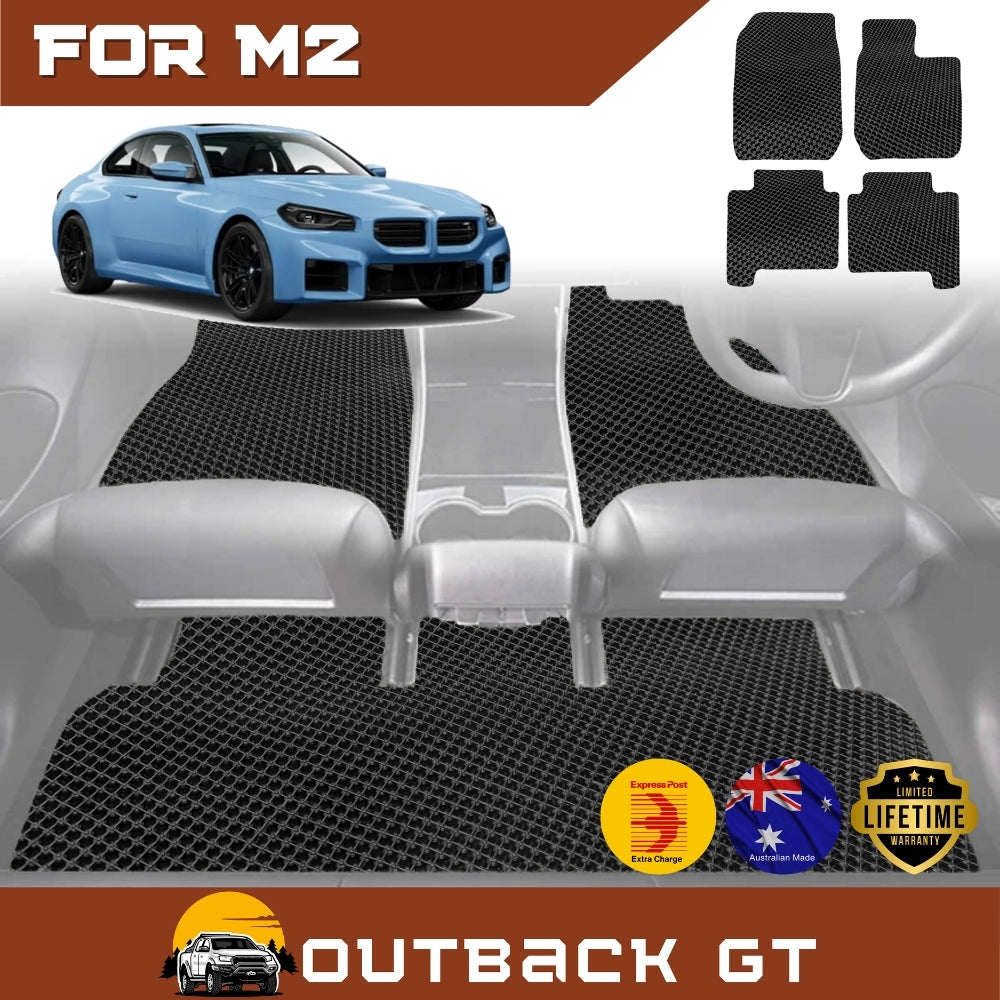 6D Diamond Car Floor Mats for All-new BMW M2 (G87)2023-Current Full Set | Heavy Duty Carpet Liner