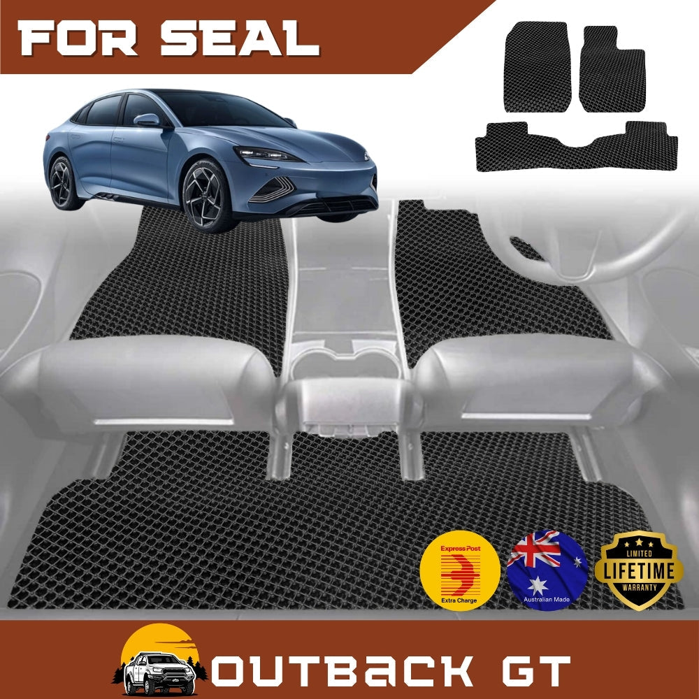 6D Diamond Car Floor Mats for All-new BYD Seal 2024-Current Sedan Full Set | Heavy Duty Carpet Liner