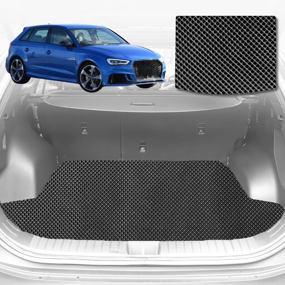 6D Diamond Car Boot Mat for Audi A3 S3 RS3 8V2013-2021 Hatch | Heavy Duty Carpet Liner