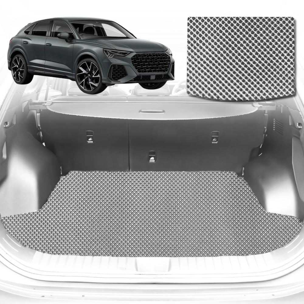 6D Diamond Car Boot Mat for Audi Q3 RSQ3 F3 2018-Current-SUV-Cargo Mat-Grey-Outback GT