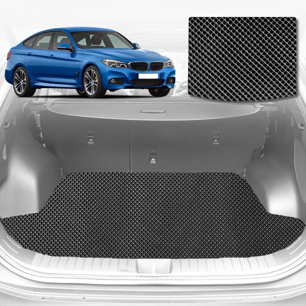 6D Diamond Car Boot Mat for BMW 3 Series (F30 F31) 2011-2018-Wagon-Cargo Mat-Black-Outback GT