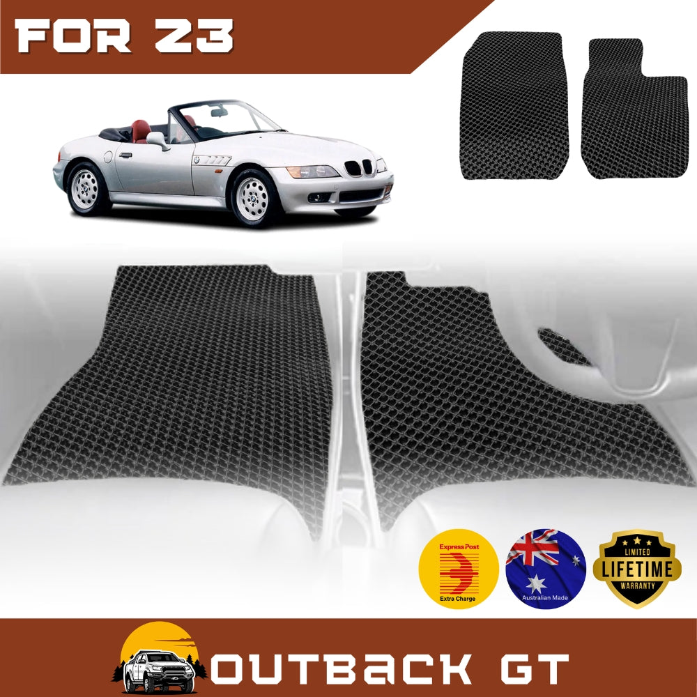 6D Diamond Car Floor Mats for BMW Z3 E36/7, E36/81997-2002 Front Set | Heavy Duty Carpet Liner