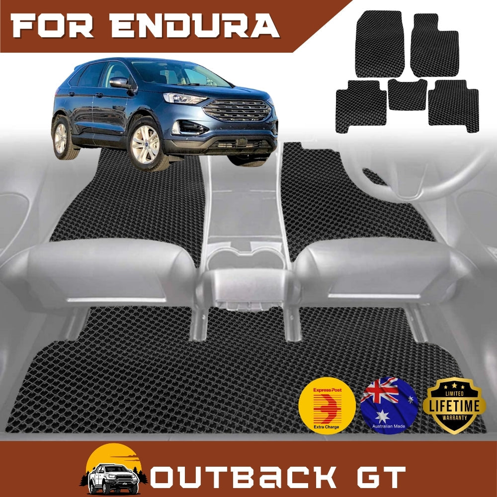 6D Diamond Car Floor Mats for Ford Endura 2018-2020 Full Set | Heavy Duty Carpet Liner