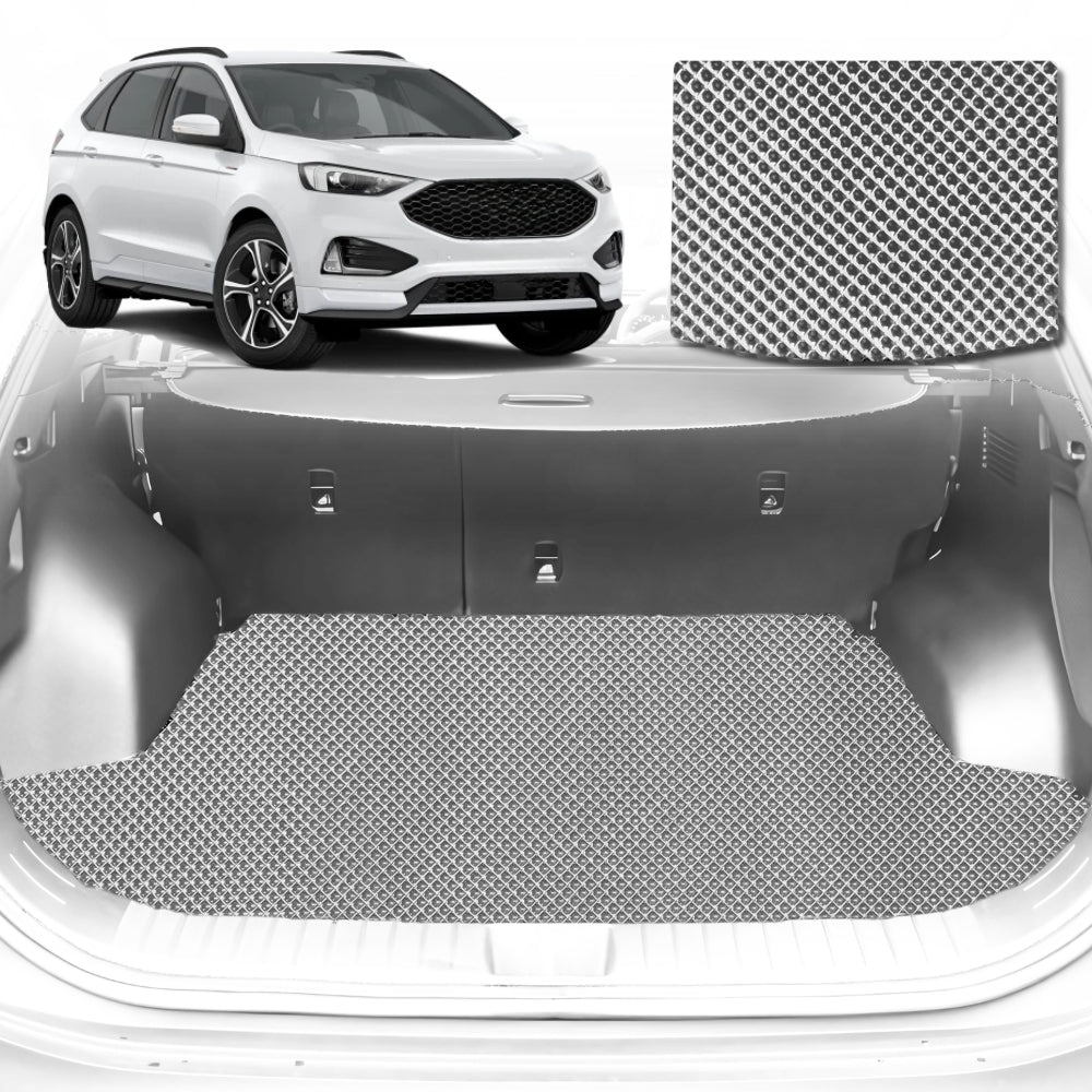 6D Diamond Car Boot Mat for Ford Endura CA2018-2020-5 Seater-Cargo Mat-Grey-Outback GT