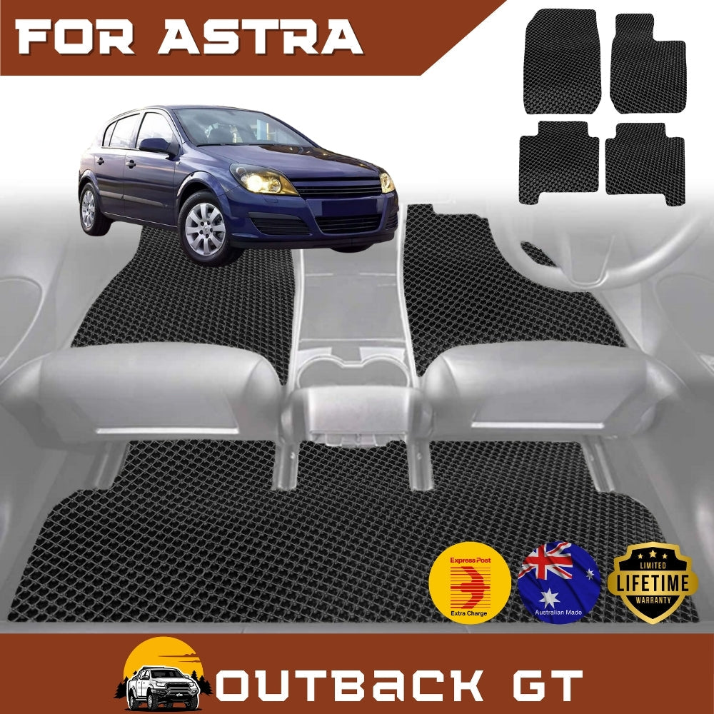 6D Diamond Car Floor Mats for Holden Astra (AH)2004-2009 Full Set | Heavy Duty Carpet Liner