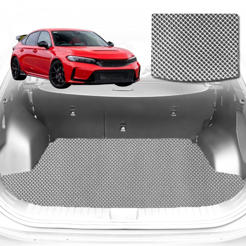 6D Diamond Car Boot Mat for Honda Civic (Sedan, 9th Gen)2012-2016-Hatch-Cargo Mat-Grey-Outback GT