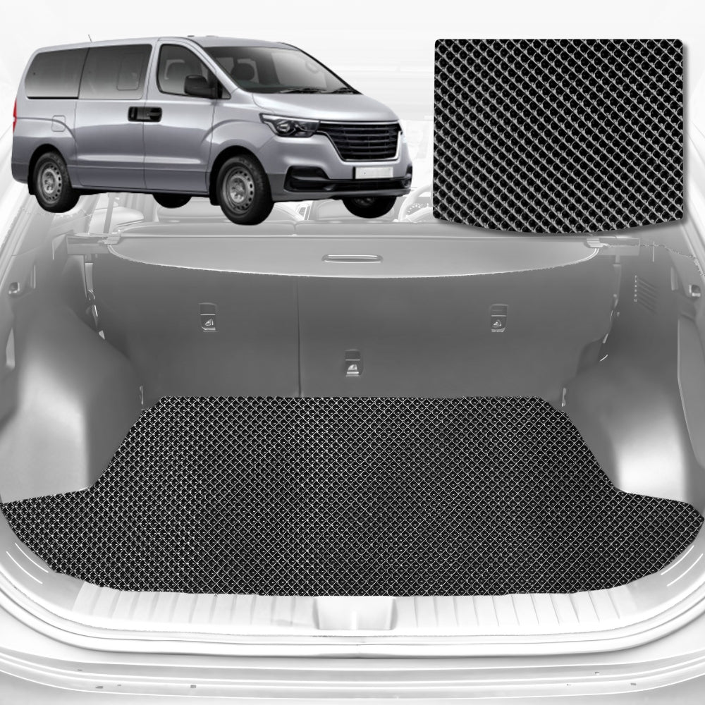 6D Diamond Car Boot Mat for Hyundai iLoad TQ2007-Current-Cargo Mat-Black-Outback GT