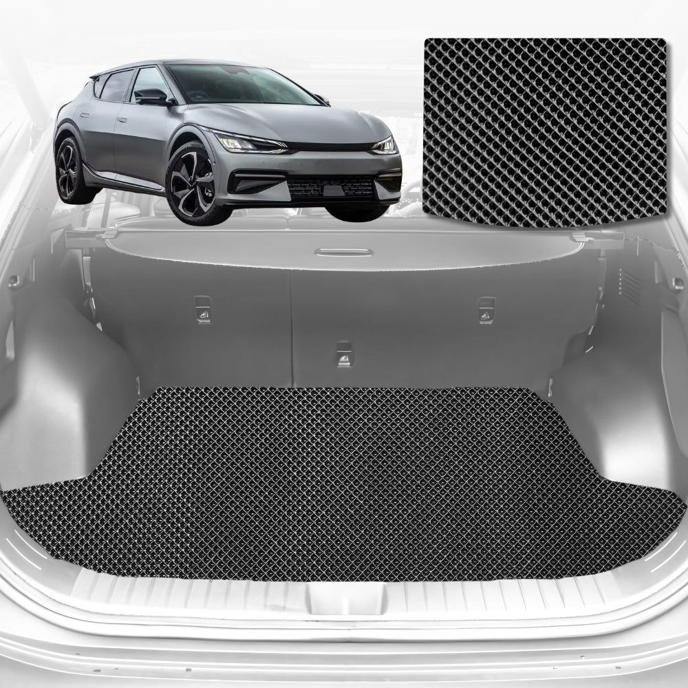 6D Diamond Car Boot Mat for Kia EV6 2022-Current-Cargo Mat-Black-Outback GT