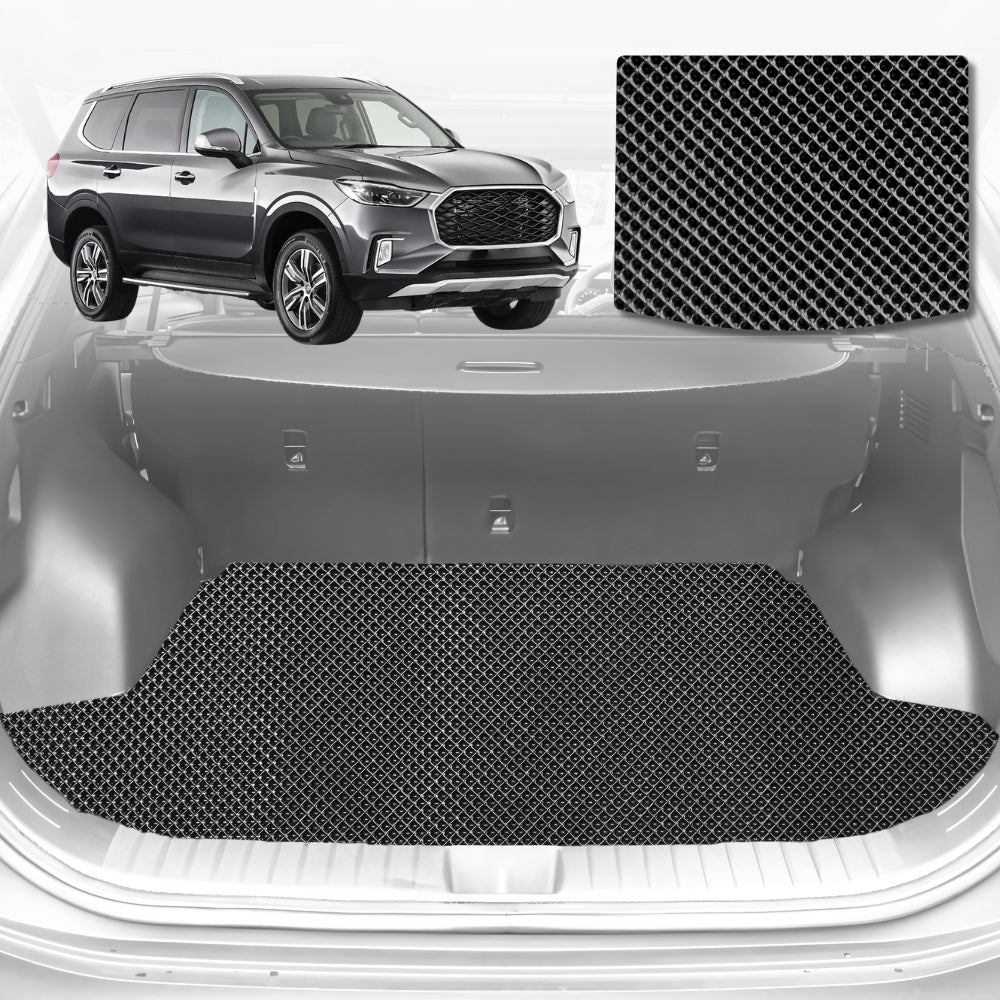 6D Diamond Car Boot Mat for LDV D90 2017-Current-Cargo Mat-Black-Outback GT