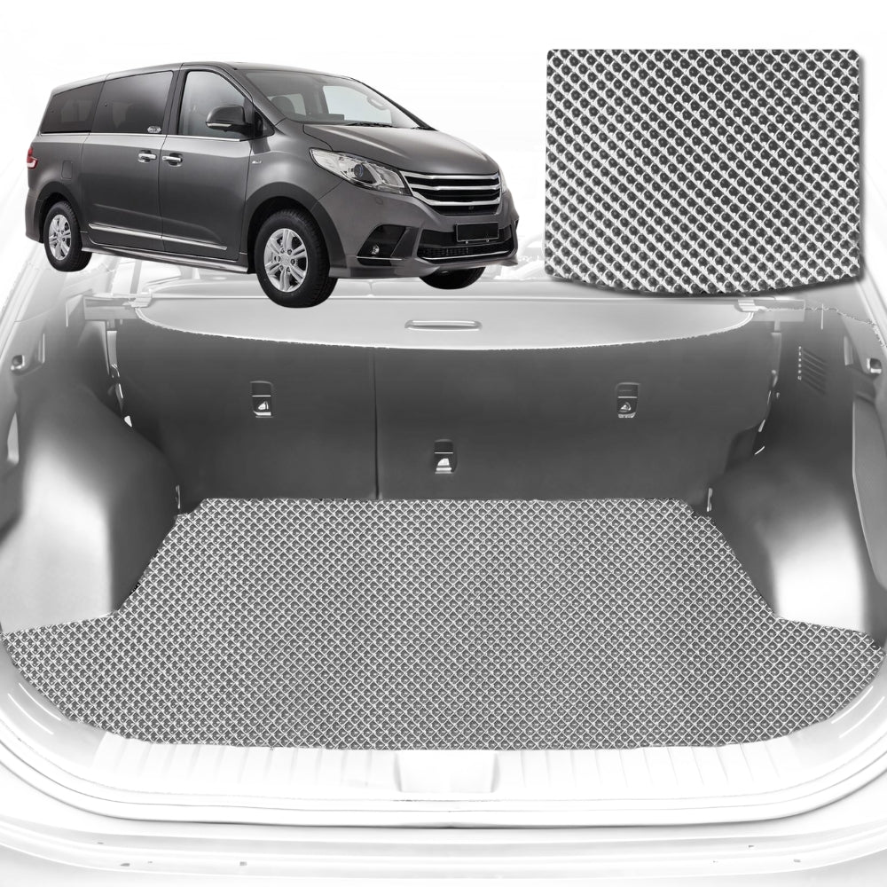 6D Diamond Car Boot Mat for LDV G10 Van 2015-Current-Cargo Mat-Grey-Outback GT