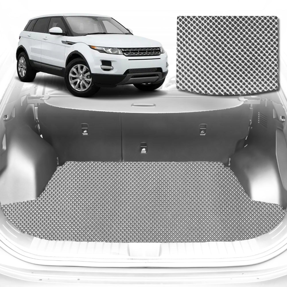 6D Diamond Car Boot Mat for Land Rover Range Rover Evoque L538, L5512010-2018-Cargo Mat-Grey-Outback GT