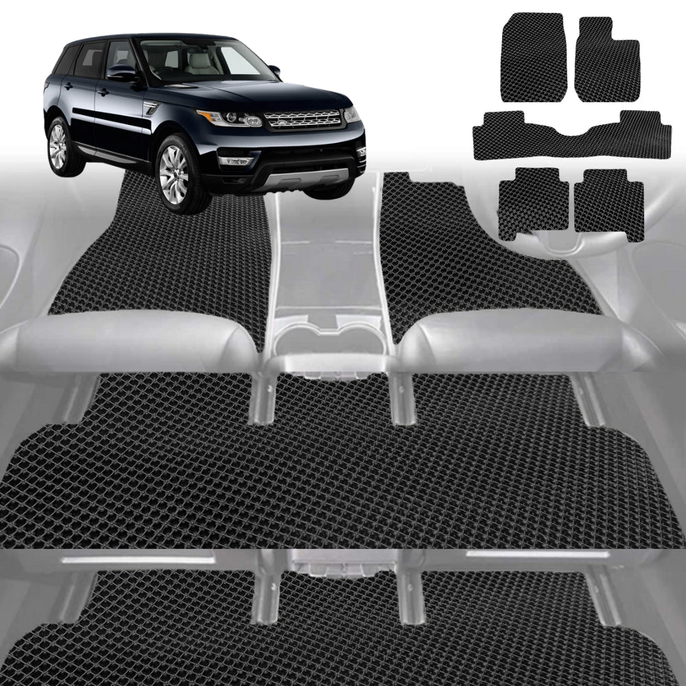 6D Diamond Car Floor Mats for Land Rover Range Rover Sport 2014-Current-Ultimate Set-Black-Outback GT