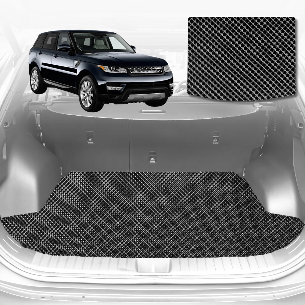 6D Diamond Car Boot Mat for Land Rover Range Rover Sport L4942014-Current-(3rd Row seats up/7 seater)-Cargo Mat-Black-Outback GT